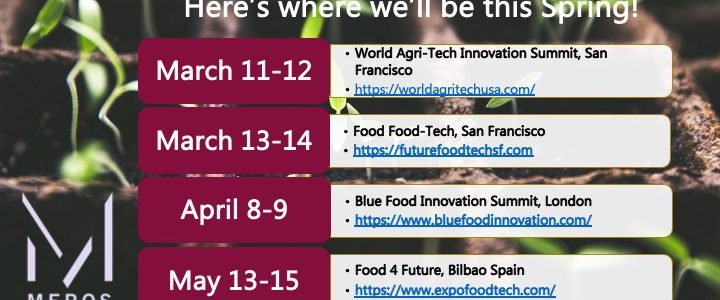 Meros Calendar: Where we will be in Spring 2025!
